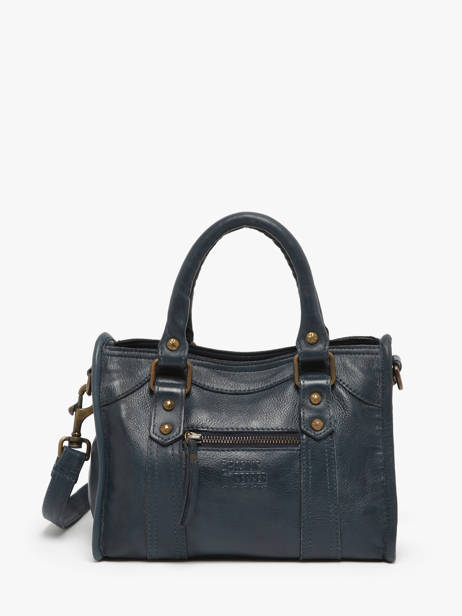 Sac Bandoulière Cow Cuir Basilic pepper Bleu cow BCOW72