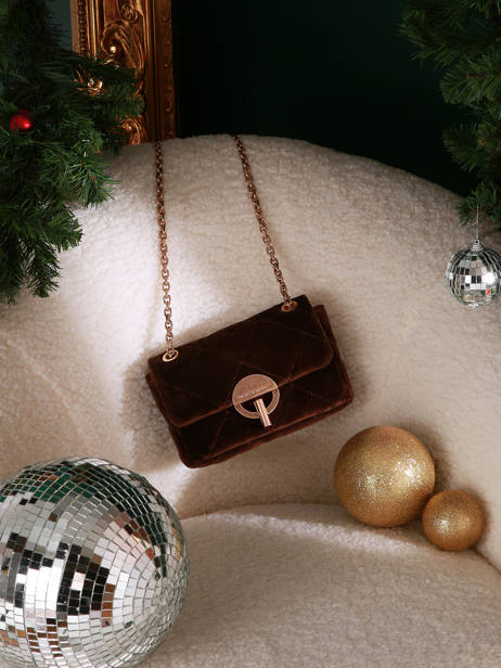 Moyen Sac Bandoulière Moon En Velours Vanessa bruno Marron moon 42V40533 vue secondaire 5