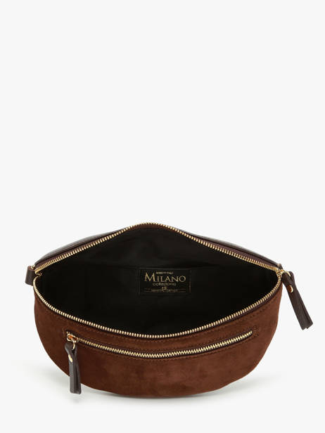 Sac Banane Milano Marron velvet caviar VC24111 vue secondaire 3