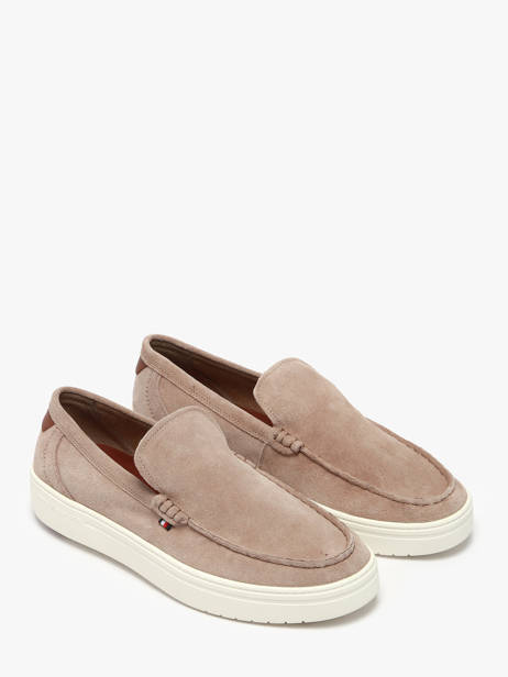 Mocassins En Cuir Tommy hilfiger Beige men 5354AFE vue secondaire 1