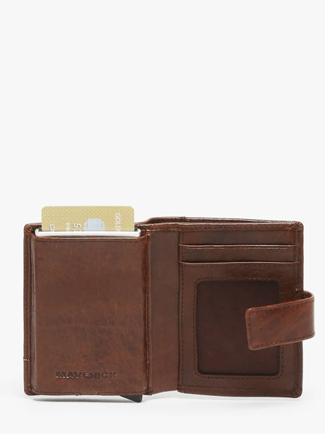 Portefeuille Porte-cartes Cuir Maverick Marron rough gear MAVRG062 vue secondaire 1