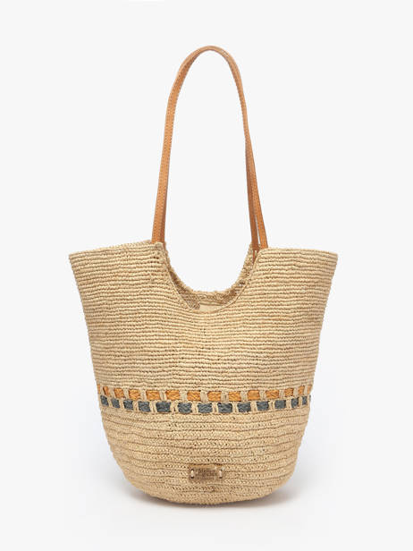 Sac Porté épaule L'atelier Du Crochet Raphia Le voyage en panier Beige l'atelier du crochet AM804