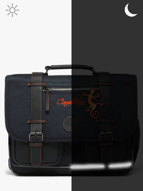 Cartable Enfant 2 Compartiments Cameleon Orange vintage urban CA35 vue secondaire 7
