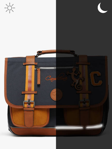 Cartable Enfant 2 Compartiments Cameleon Marron vintage urban CA38 vue secondaire 7