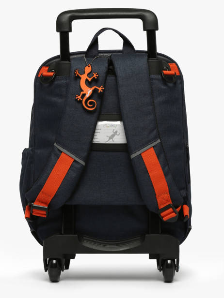 Sac A Dos à Roulettes 2 Compartiments Cameleon Orange vintage urban SR40 vue secondaire 4