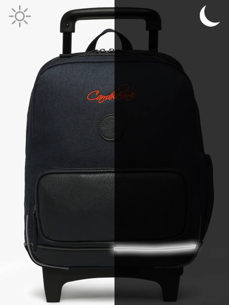 Sac A Dos à Roulettes 2 Compartiments Cameleon Orange vintage urban SR40 vue secondaire 8