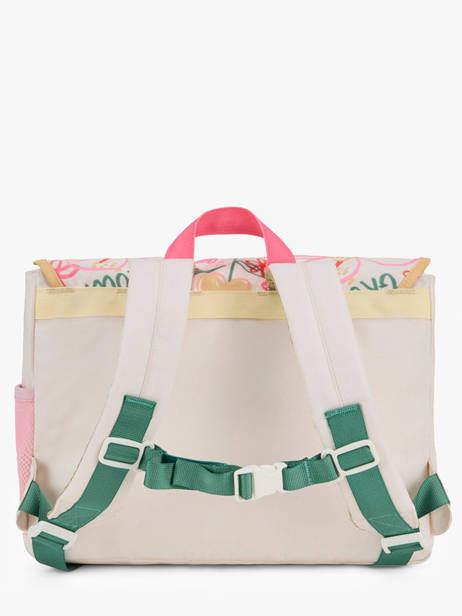 Cartable 1 Compartiment Hello hossy Beige cool kids 7 vue secondaire 4