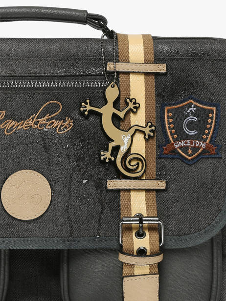 Cartable à Roulettes Enfant 2 Compartiments Cameleon Gris vintage urban CR38 vue secondaire 7
