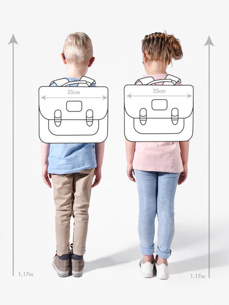 Cartable 1 Compartiment Tann's Bleu les fantaisies g 35143 vue secondaire 1