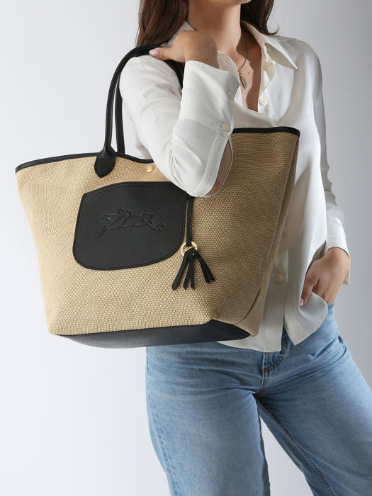 Longchamp New le panier pliage Besaces Noir