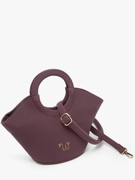 Sac Bandoulière S Neflier Woomen Violet neflier WNEF02 vue secondaire 3