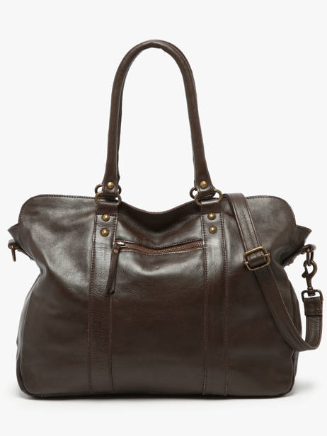 Sac Porté épaule A4 Cow Cuir Basilic pepper Marron cow BCOW78 vue secondaire 4