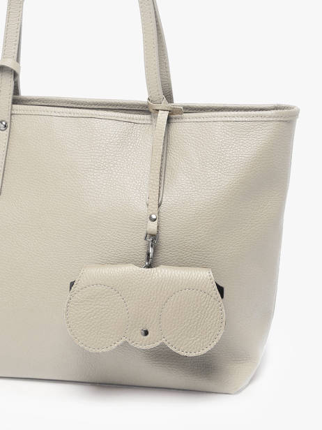 Étui Lunettes Cuir Milano Beige caviar CA25069 vue secondaire 1