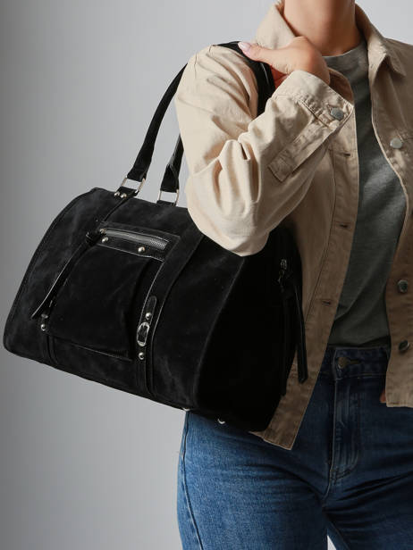 Sac Porté épaule Velvet Miniprix Noir velvet F7509 vue secondaire 1