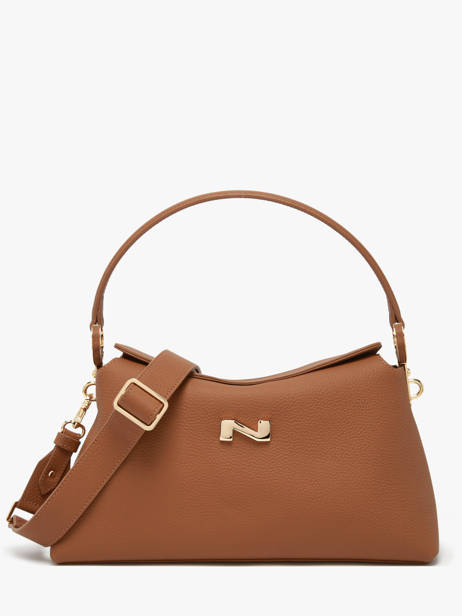 Sac Porté épaule Freesia Cuir Nathan baume Marron eden 4