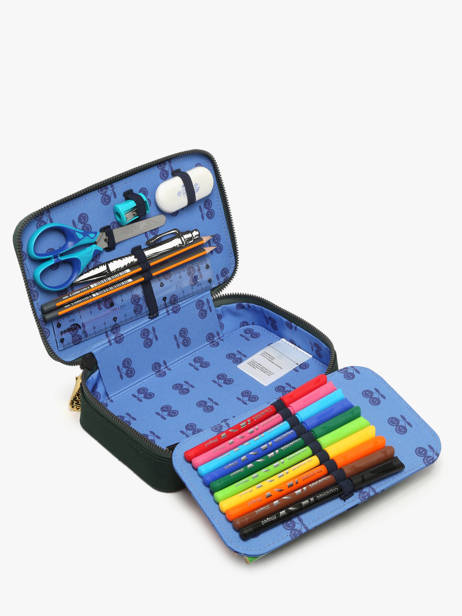Trousse Rempli 1 Compartiment Jeune premier Vert daydream boys B vue secondaire 2
