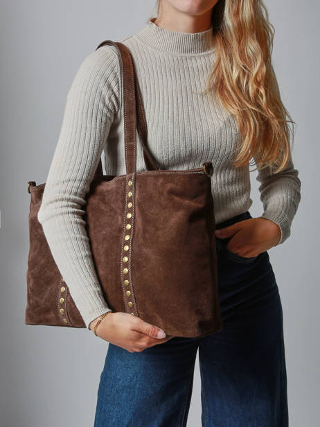 Sac Porté épaule Velvet Milano Marron velvet VE24113 vue secondaire 1