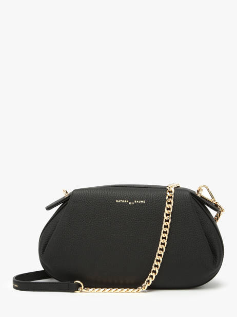 Sac Bandoulière Nymphea Cuir Nathan baume Noir nymphea 2 vue secondaire 4