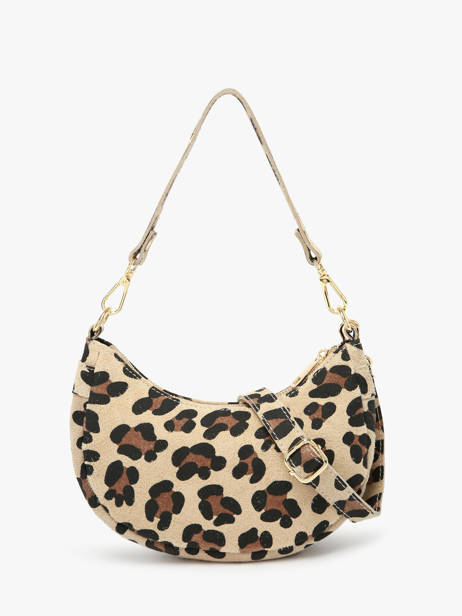 Sac Porté épaule Velvet Leopardo Milano Beige velvet leopardo VL25064 vue secondaire 3