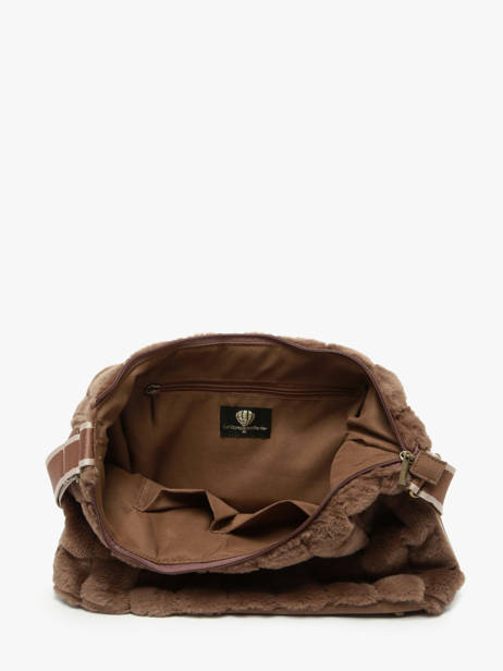 Sac Bandoulière Quadri Polyester Le voyage en panier Marron quadri AHP272 vue secondaire 4