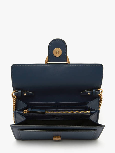 Sac Bandoulière Love Bag Icon Cuir Pinko Bleu love bag icon A0F1 vue secondaire 3