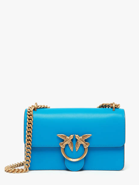 Sac Bandoulière Love Bag Icon Cuir Pinko Bleu love bag icon A0F1