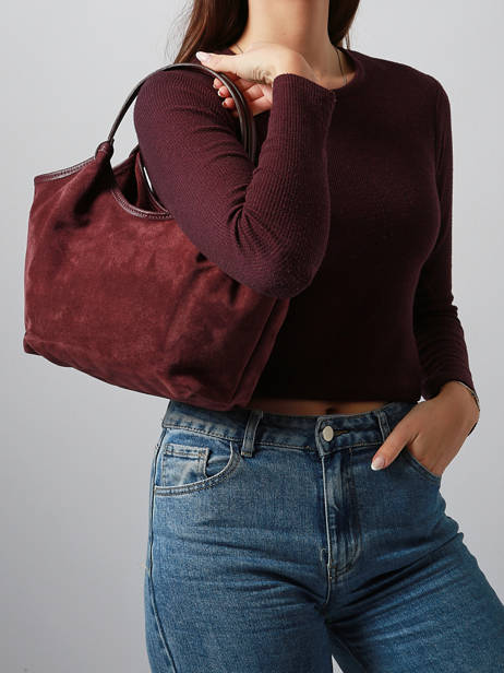 Sac Porté épaule Velvet Caviar Cuir Milano Rouge velvet caviar VC241111 vue secondaire 1