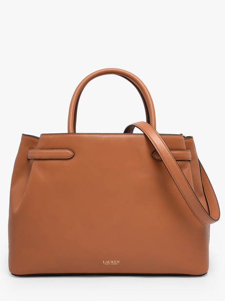 Sac Porté Main Large Blake Cuir Lauren ralph lauren Marron blake 31P03417 vue secondaire 4