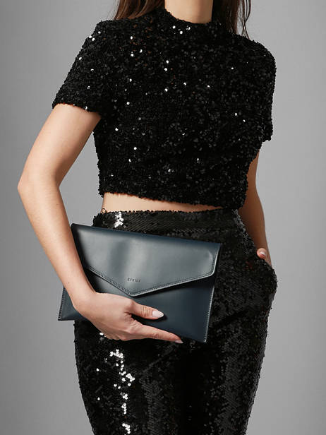 Pochette De Soirée L Paddock Cuir Etrier Bleu paddock EPAD075L vue secondaire 1