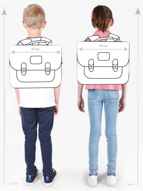 Cartable 2 Compartiments Kipling Gris back to school / pbg PBG21092 vue secondaire 1