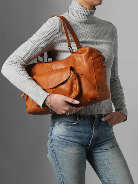 Sac Shopping Fatima Cuir Pieces Marron fatima 17090746 vue secondaire 1