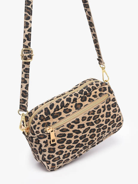 Sac Bandoulière Velvet Leopardo Cuir Milano Multicolore velvet leopardo VL25115 vue secondaire 2