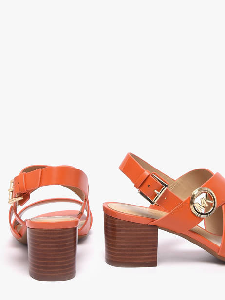 Sandales à Talon En Cuir Michael kors Orange women EMS1L835 vue secondaire 2