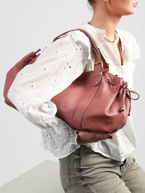 Sac 24h  Icone Cuir Gerard darel Rose icone DDS01410 vue secondaire 1