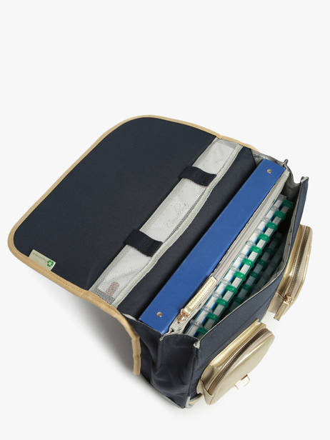 Cartable 2 Compartiments Cameleon Bleu vintage fantasy PBVGCA35 vue secondaire 3