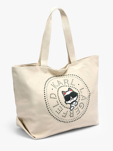 Sac Porté épaule K Ikon Coton Karl lagerfeld Blanc k ikon B2W50075 vue secondaire 2