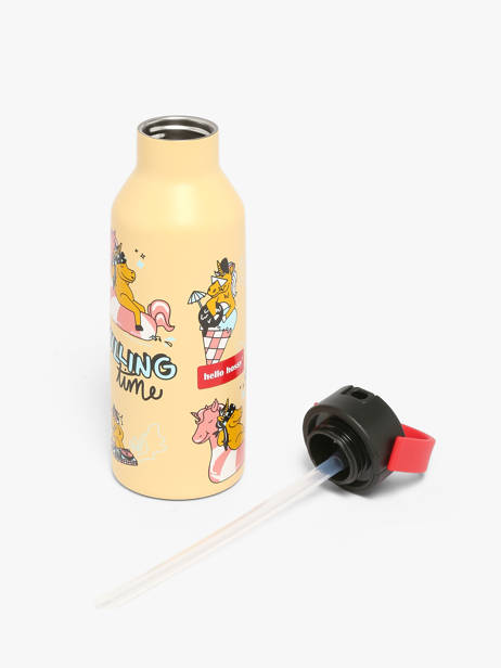 Gourde Enfant 500 Ml Hello hossy Jaune cool kids 500M vue secondaire 3