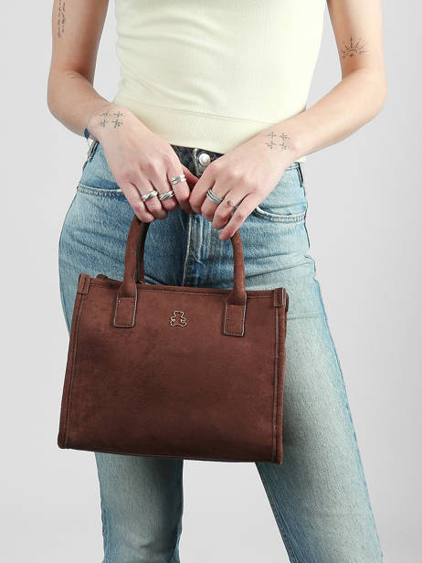Sac Porté Main Identite Lulu castagnette Marron identite D vue secondaire 1