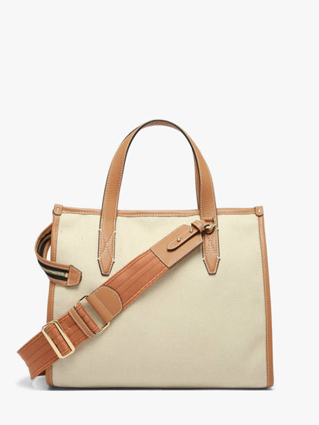 Sac Cabas Zippé M Jour Toilet Et Cuir Lancel Beige jour A14027 vue secondaire 5