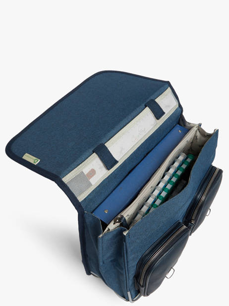 Cartable à Roulettes 2 Compartiments Vintage Color Cameleon Bleu vintage color CR38 vue secondaire 4