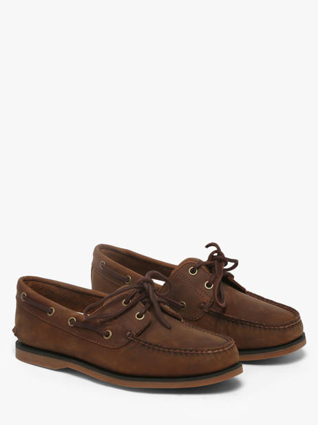 Chaussures Bateau En Cuir Timberland Marron men 2FZXEM41 vue secondaire 1