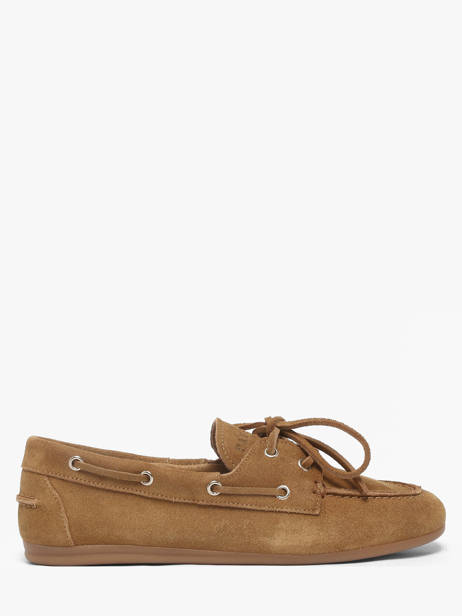 Chaussures Bateau En Cuir Pavement Beige women 24128174