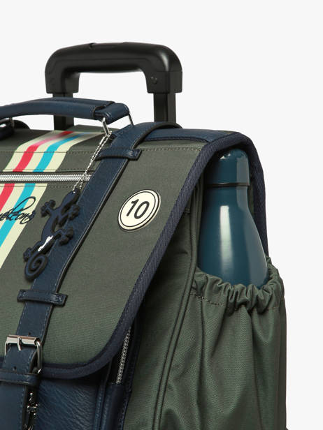 Cartable à Roulettes 3 Compartiments Vintage Urban Cameleon Vert vintage urban CR41 vue secondaire 7
