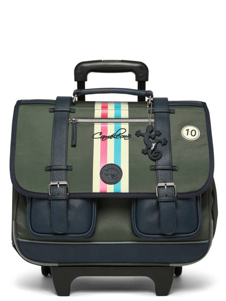 Cartable à Roulettes 3 Compartiments Vintage Urban Cameleon Vert vintage urban CR41 vue secondaire 8