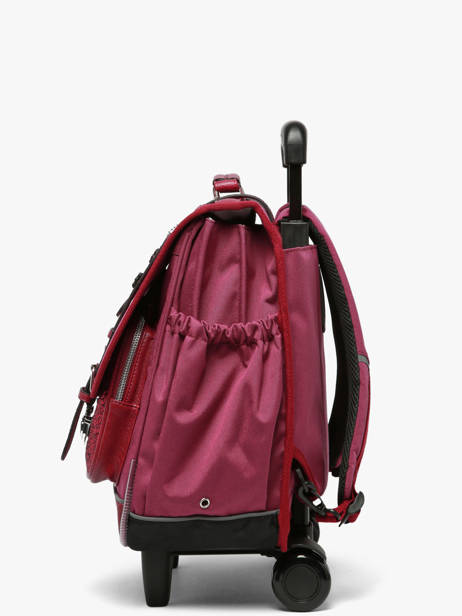 Cartable à Roulettes 3 Compartiments Vintage Fantasy Cameleon Violet vintage fantasy CR41 vue secondaire 3