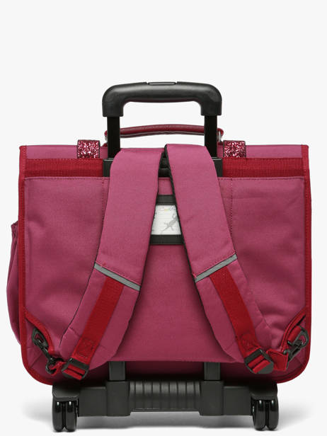 Cartable à Roulettes 3 Compartiments Vintage Fantasy Cameleon Violet vintage fantasy CR41 vue secondaire 5