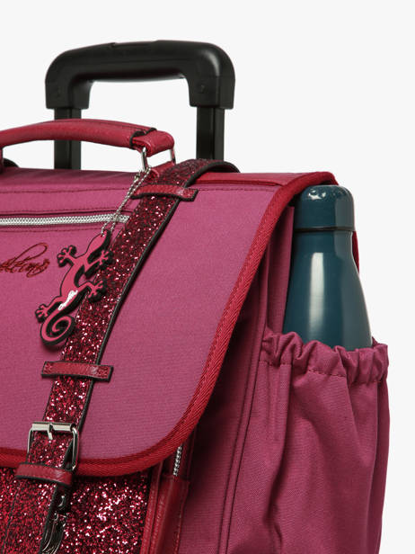 Cartable à Roulettes 3 Compartiments Vintage Fantasy Cameleon Violet vintage fantasy CR41 vue secondaire 7