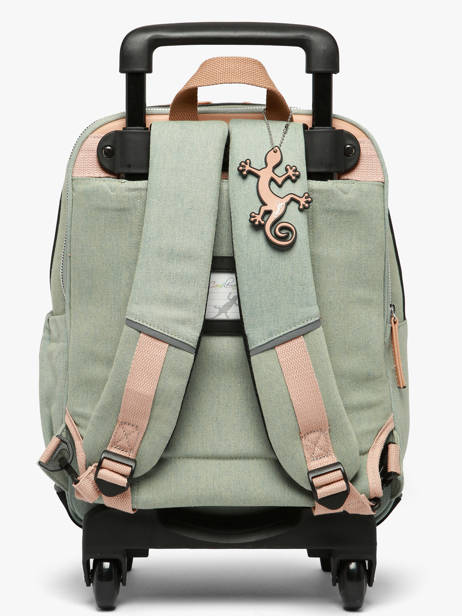 Sac A Dos à Roulettes 2 Compartiments Vintage Fantasy Cameleon Vert vintage fantasy SR40 vue secondaire 5
