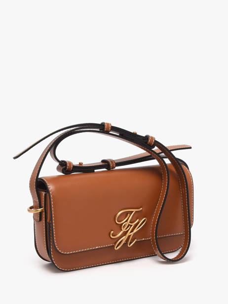 Sac Bandoulière Th Script Cuir Tommy hilfiger Marron th script AW18399 vue secondaire 1