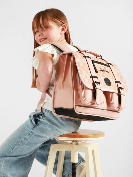 Cartable Vintage North Cameleon Rose vintage north CA38 vue secondaire 2